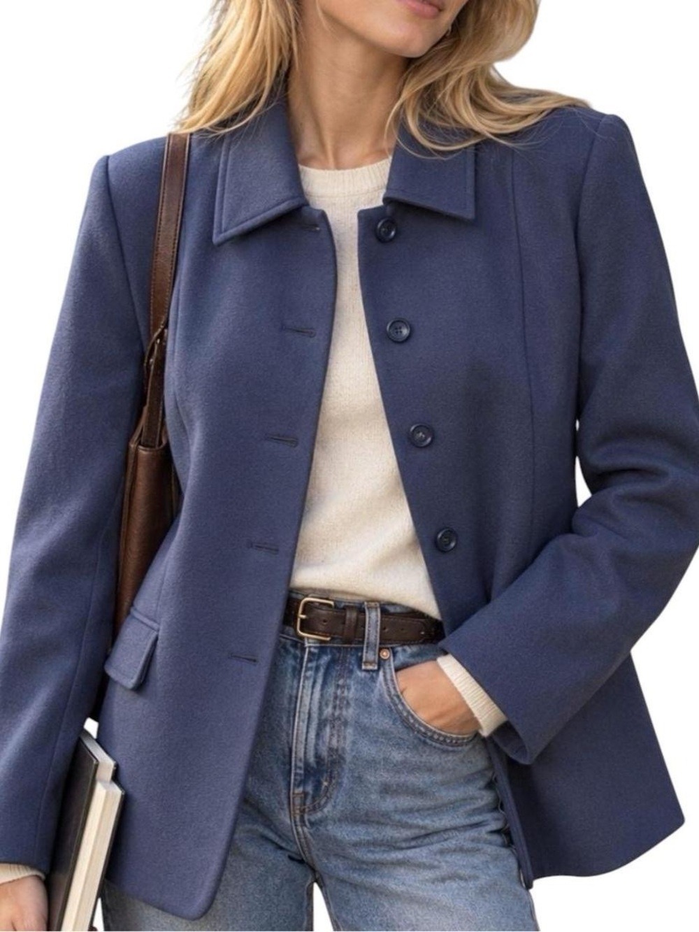 💙VTG Pendleton Women’s Blue Classic Minimalist Tailored Oversized Blazer | 14